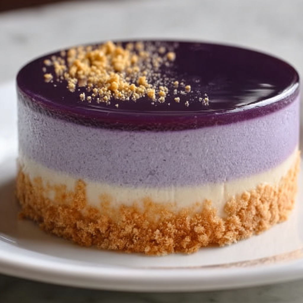 Creamy Ube Cheesecake Recipe - Recipe Image