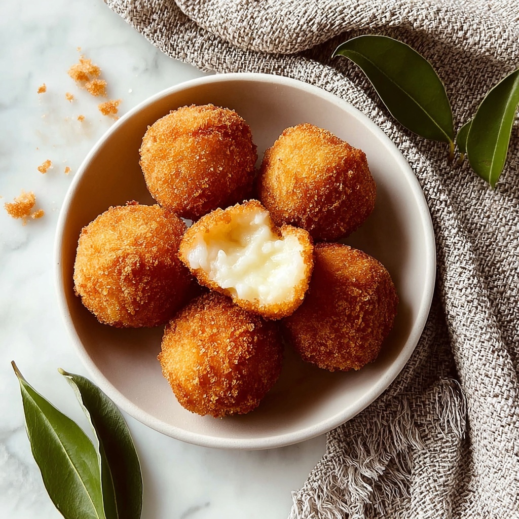 Cheese Croquettes with Mozzarella and Crispy Coating Recipe - Recipe Image