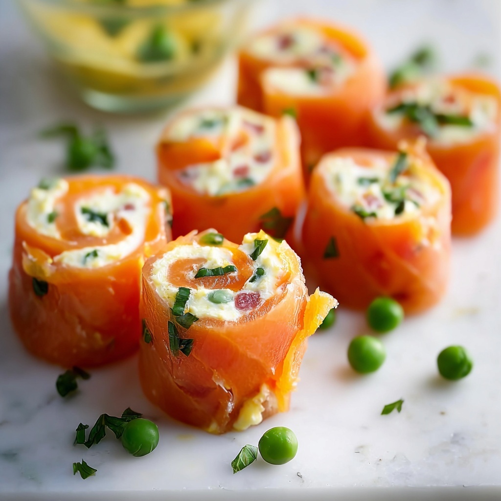 Savory Smoked Salmon Pinwheels for Quick Gourmet Bites Recipe - Recipe Image