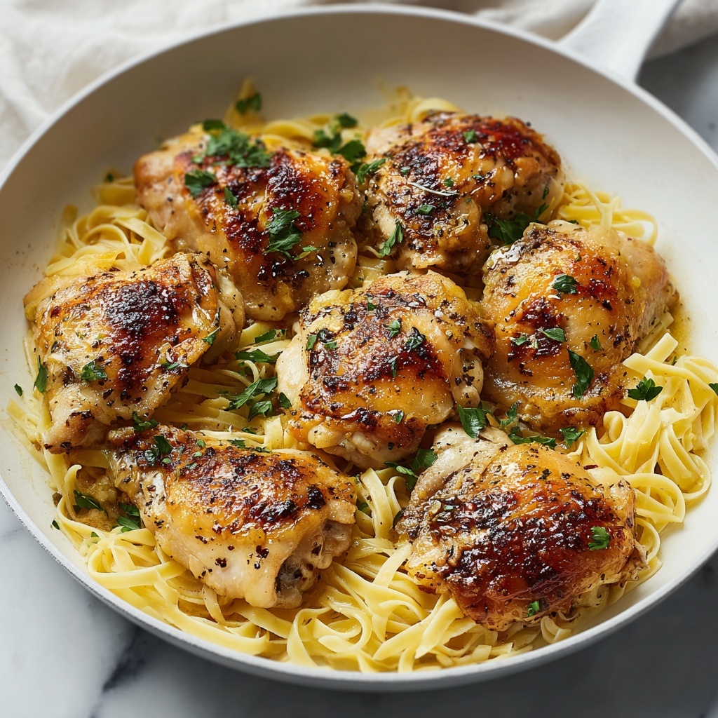 One-Pan Chicken with Buttered Noodles Recipe - Recipe Image