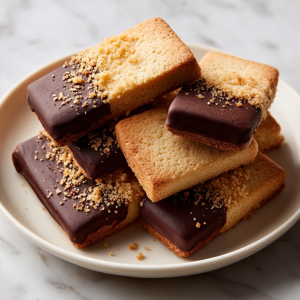 Chocolate-Dipped Churro Shortbread Cookies Recipe - Recipe Image