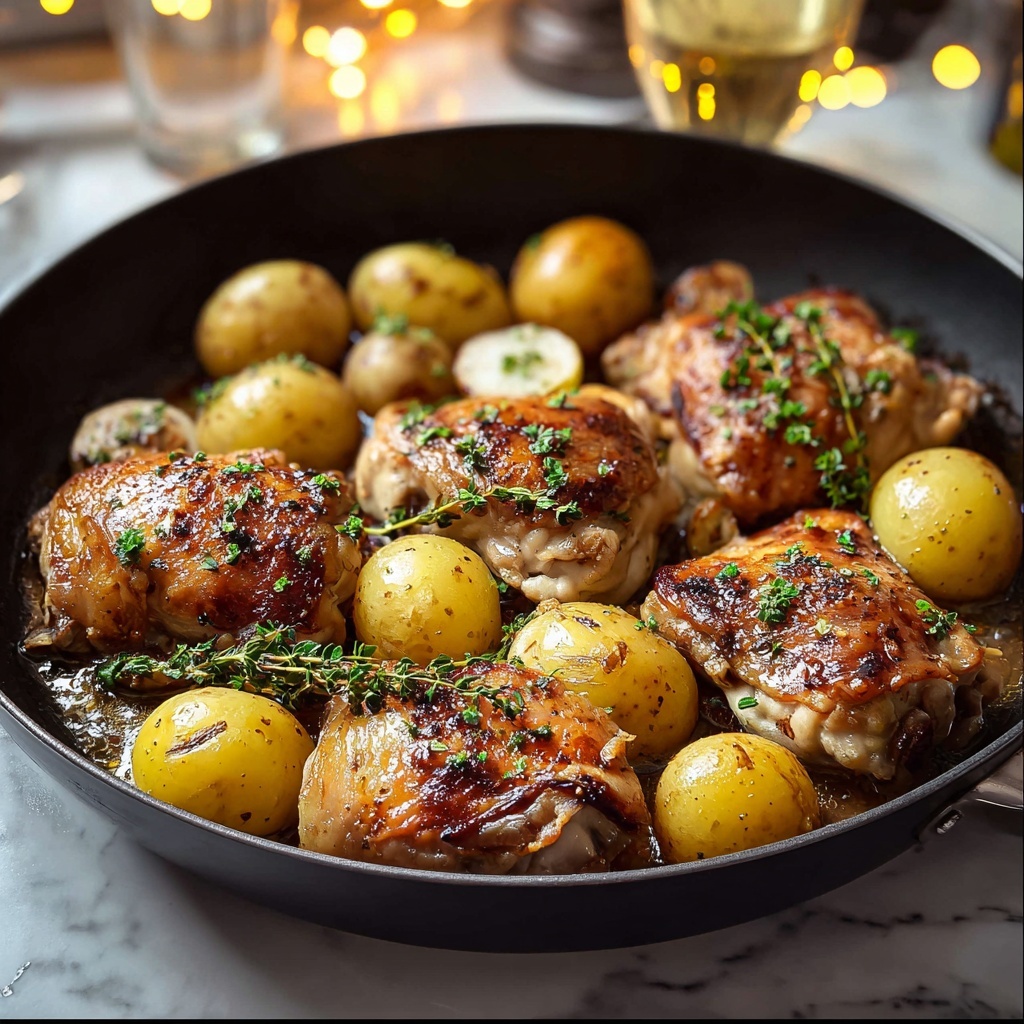 Garlic Parmesan Chicken and Potatoes (One-Pan Dinner) Recipe - Recipe Image