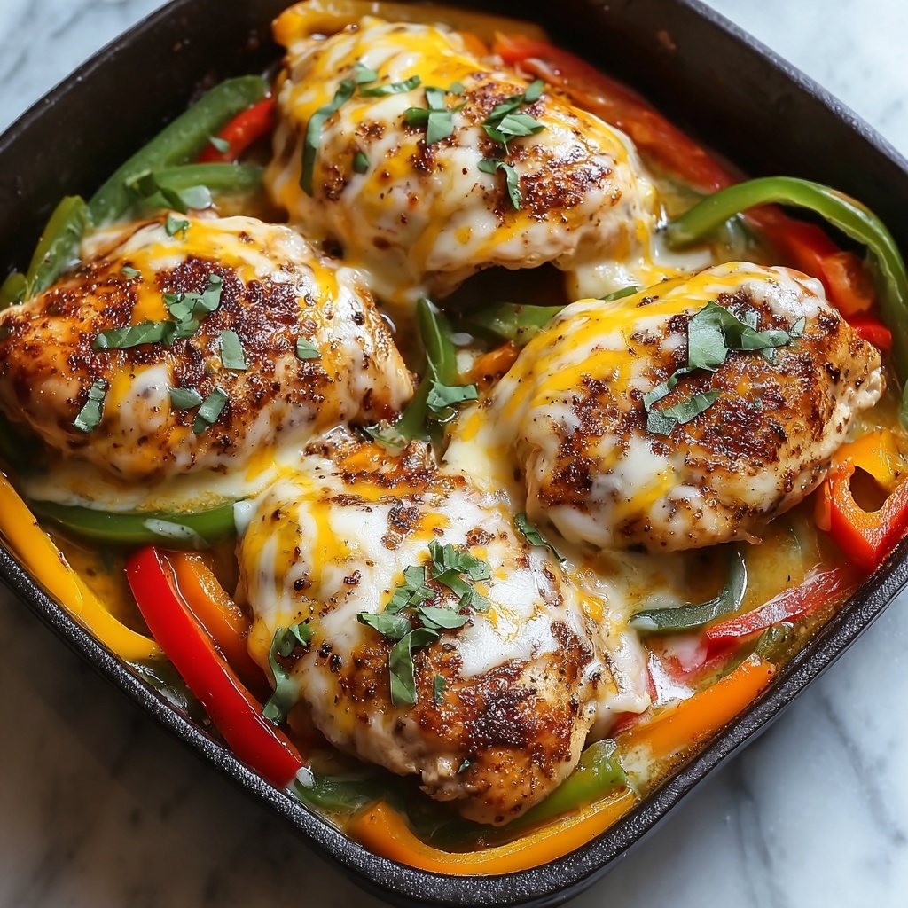 Cheesy Baked Fajita Chicken Recipe - Recipe Image