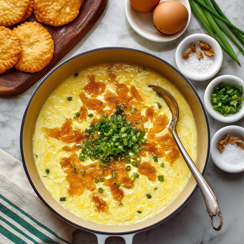 Egg Drop Soup with Crispy Wonton Strips Recipe - Recipe Image