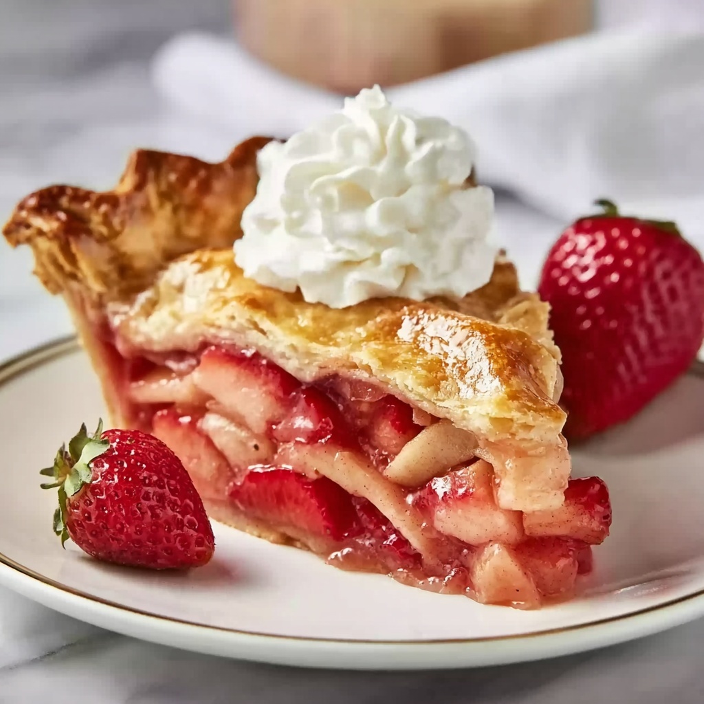 Strawberry Rhubarb Pie Recipe - Recipe Image