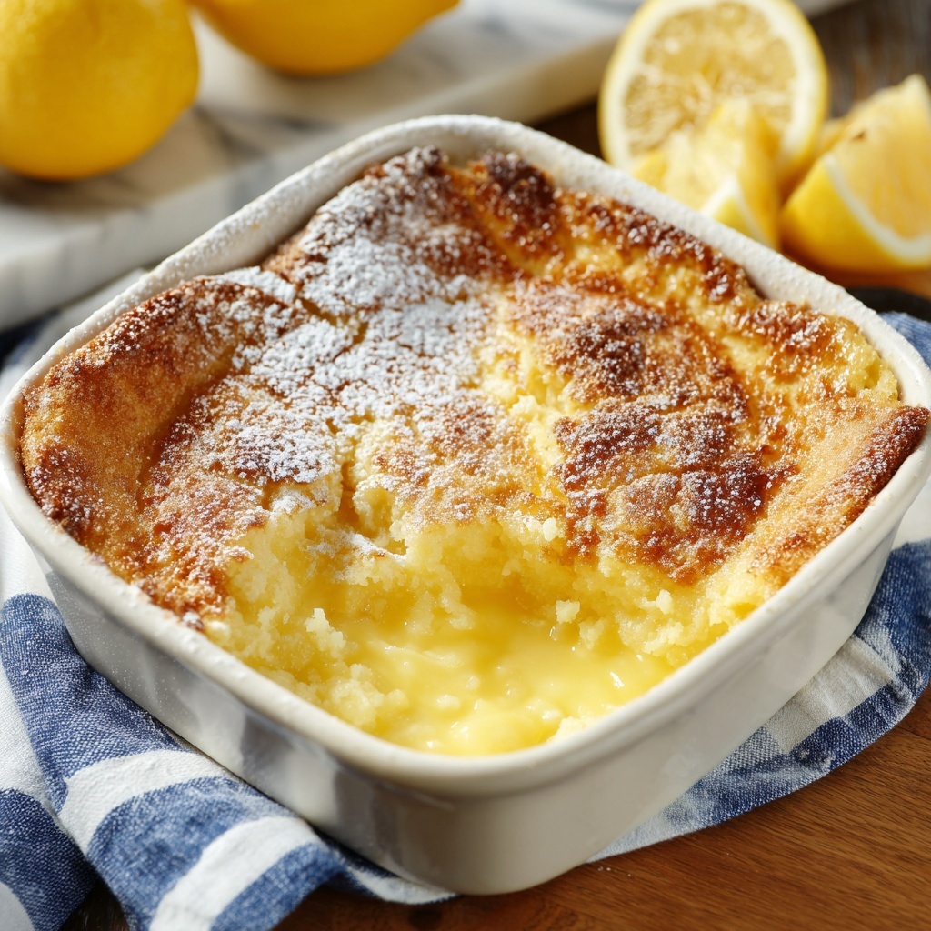 Magic Lemon Cobbler Recipe - Recipe Image