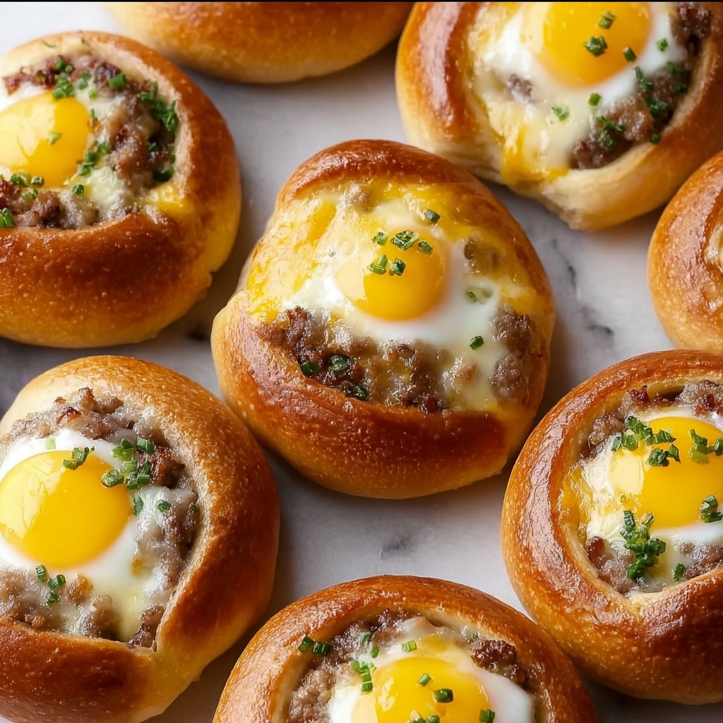 Cheesy Breakfast Sausage Crescent Rolls Recipe - Recipe Image