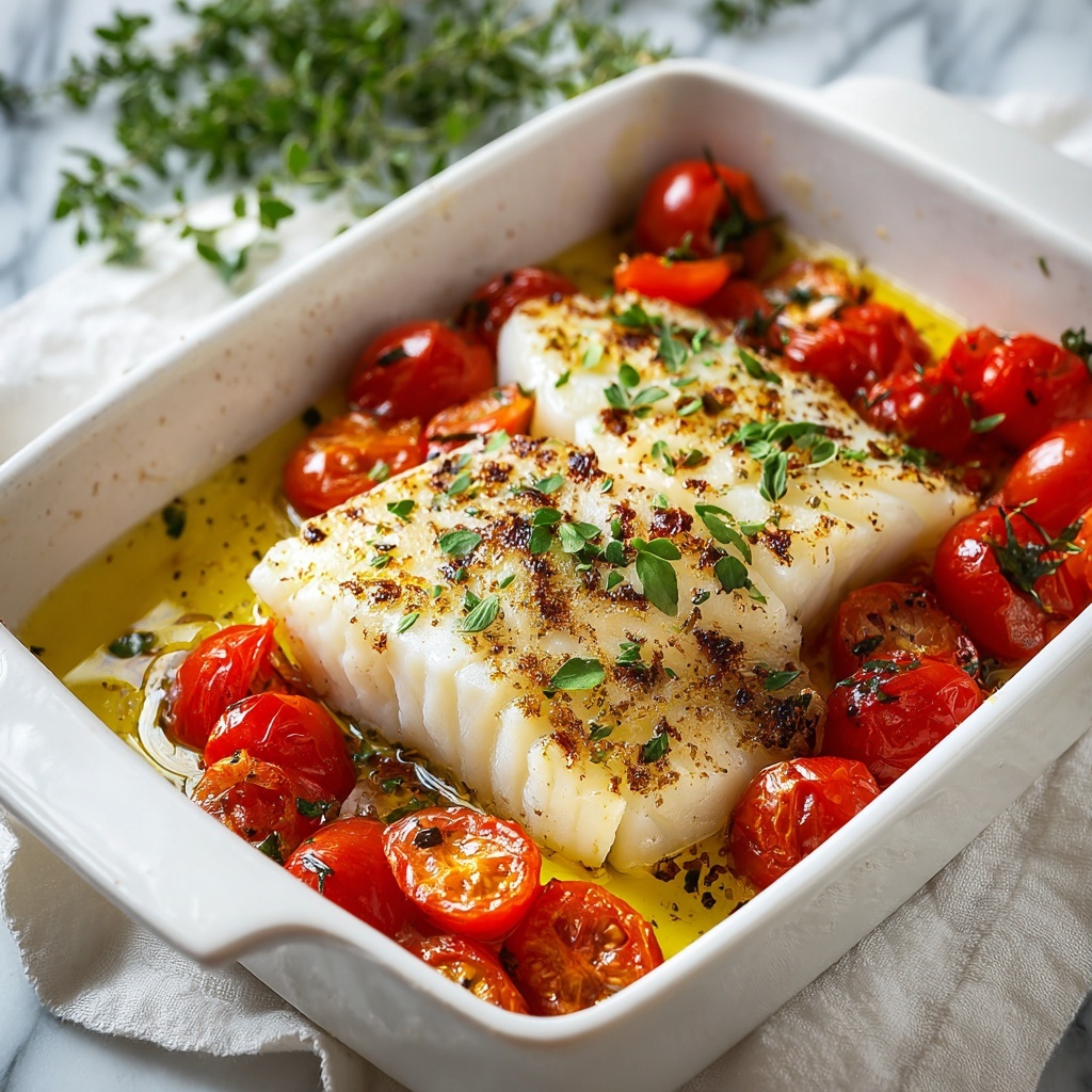 Cod with Tomato and Herb Butter Recipe - Recipe Image