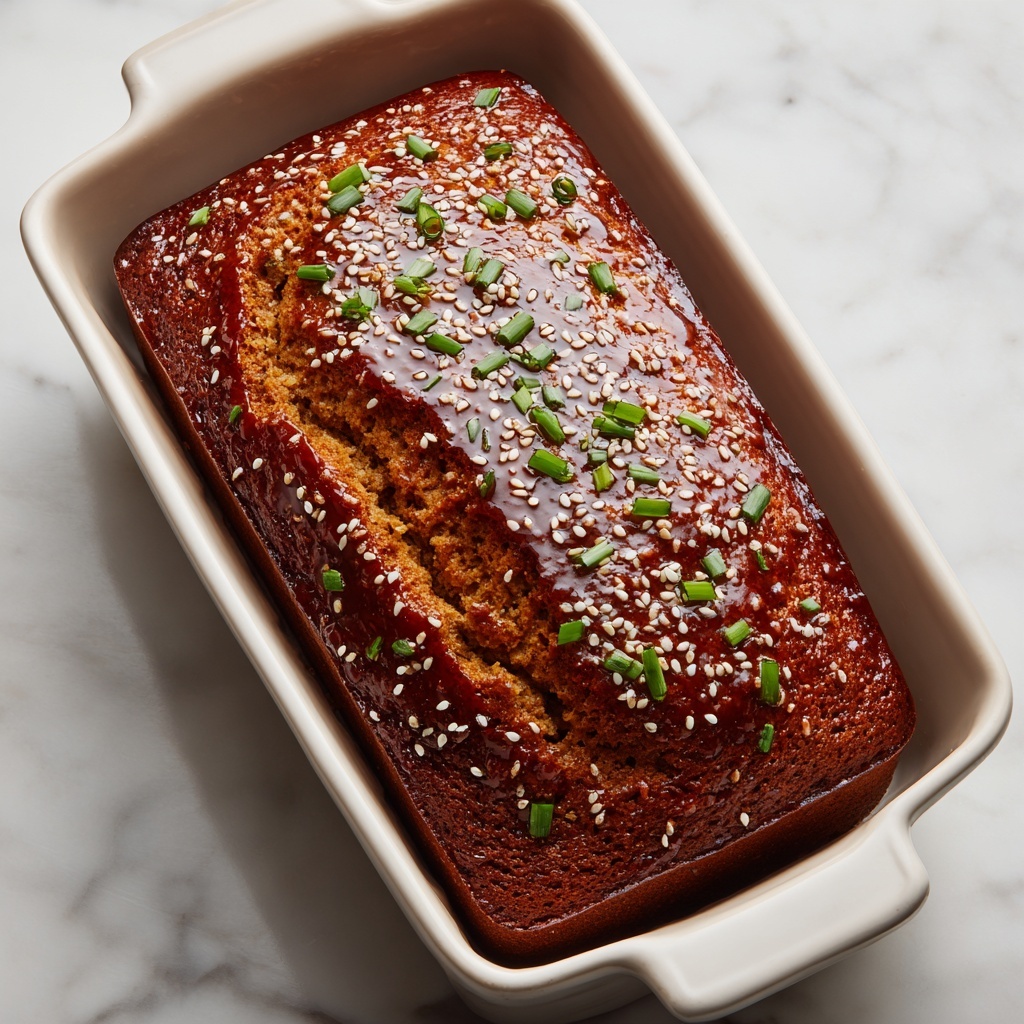 Korean Meatloaf with Spicy Gochujang Glaze Recipe - Recipe Image