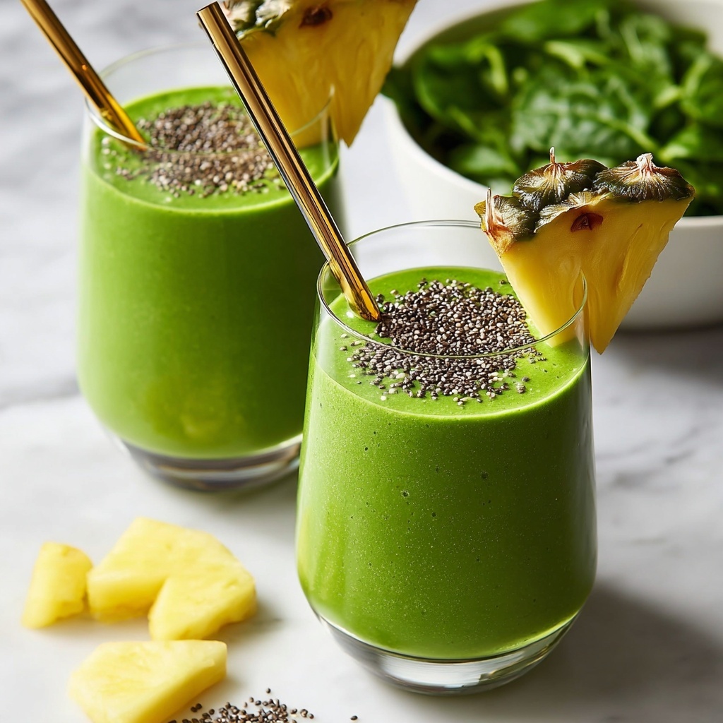 Tropical Green Detox Smoothie Recipe - Recipe Image