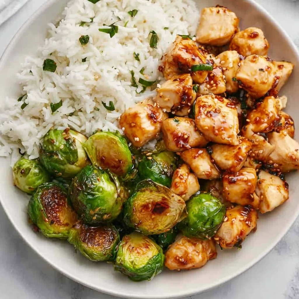 Air Fryer Sweet Chili Chicken and Brussels Sprouts Recipe - Recipe Image