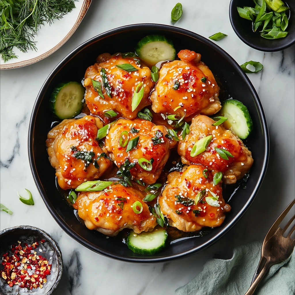 Sticky Sweet Chili Chicken Thighs Recipe - Recipe Image