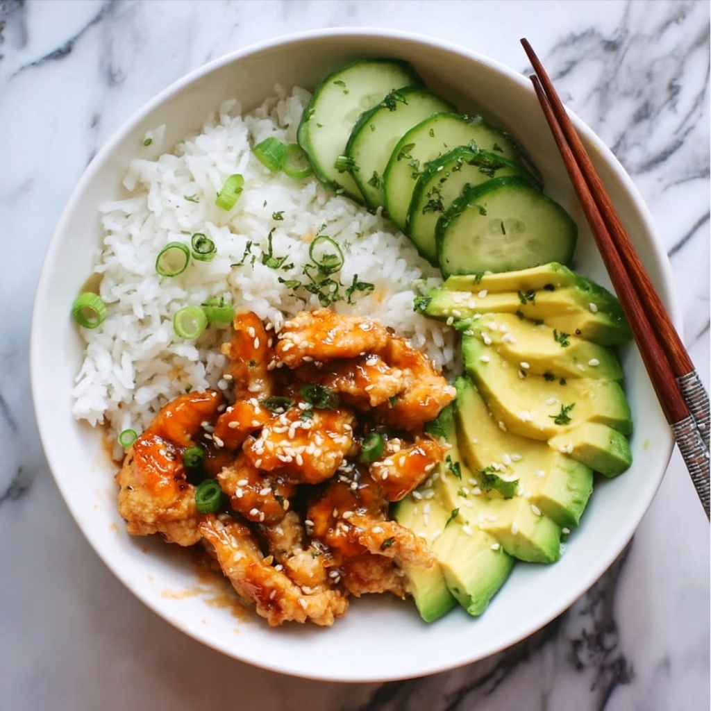 Spicy Salmon Bowls with Coconut Rice and Cucumber Salad Recipe - Recipe Image