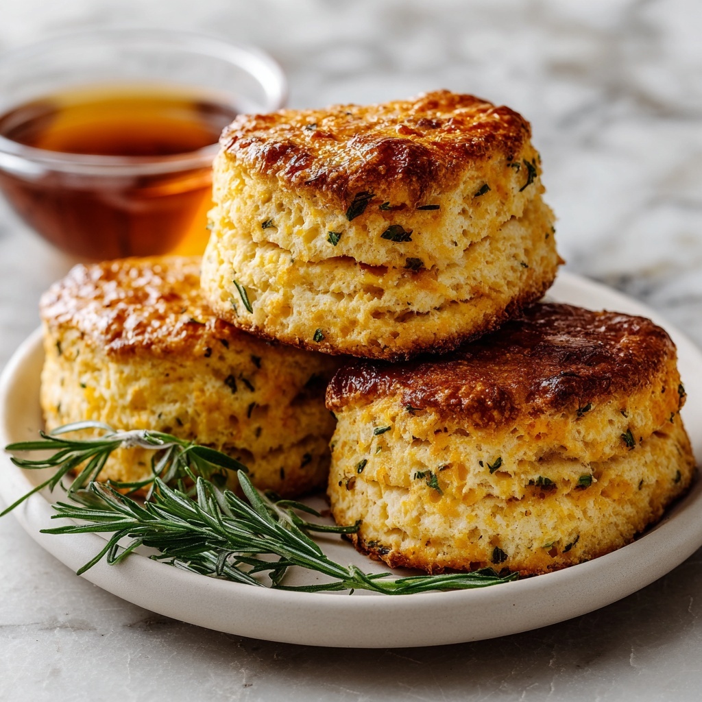 Cheddar Scones with Spiced Honey Butter Recipe - Recipe Image