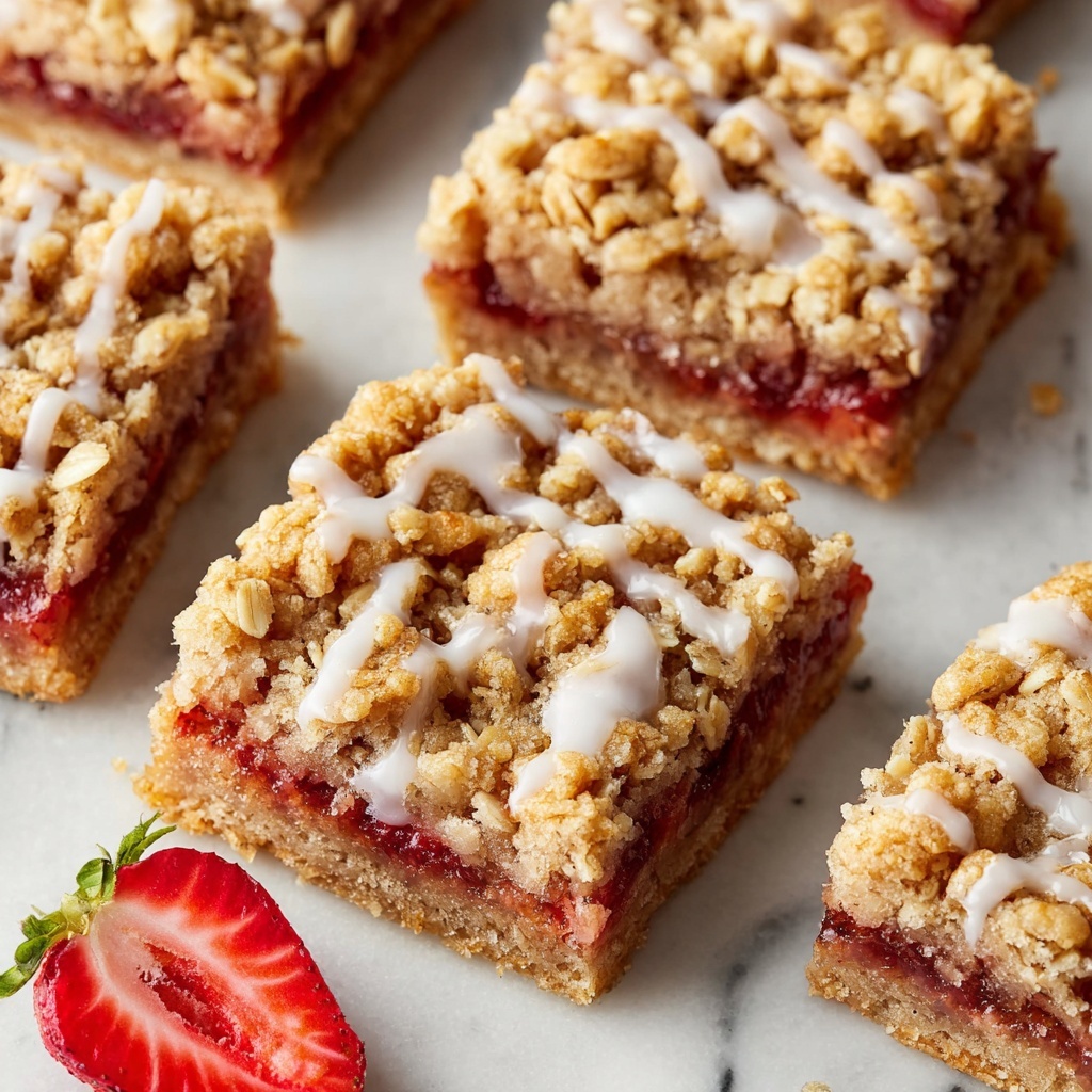Healthy Strawberry Oatmeal Bars Recipe - Recipe Image
