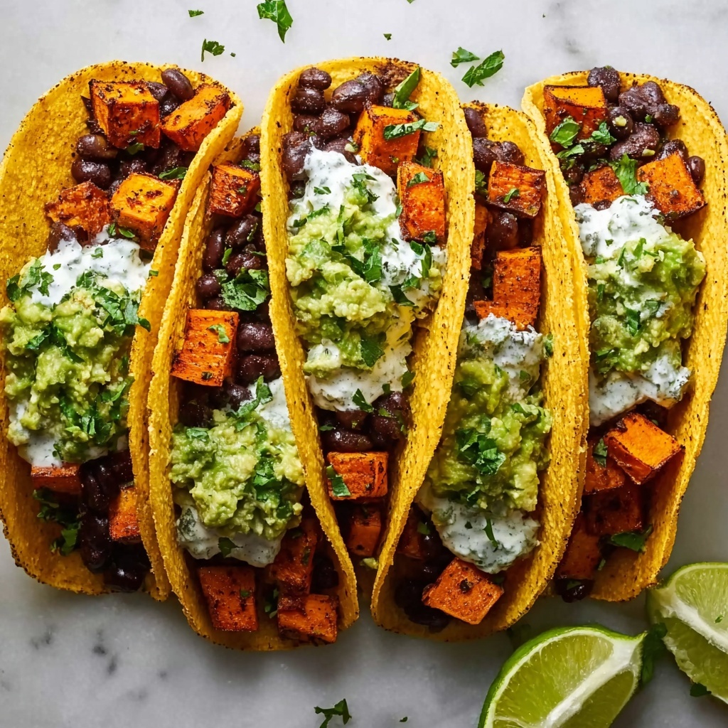 Crispy Chipotle Sweet Potato Tacos with Lime Crema Recipe - Recipe Image