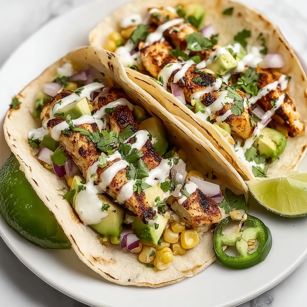 Fiery Street Corn Chicken Tacos Recipe - Recipe Image