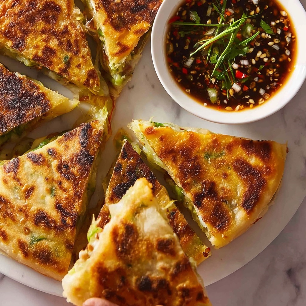 Irresistible Scallion Pancake Quesadilla with Cheesy Goodness Recipe - Recipe Image