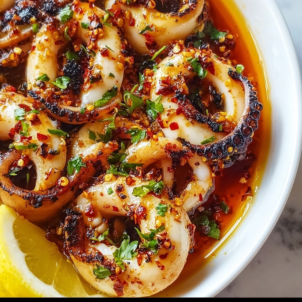 Grilled Keto Garlic Squid Recipe - Recipe Image