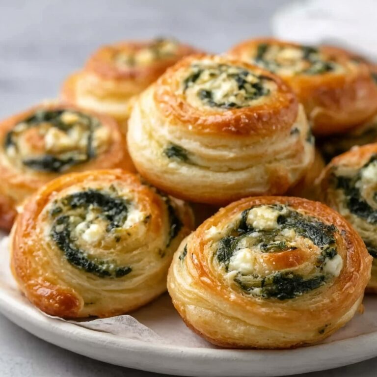 Spinach and Feta Puff Pastry Pinwheels Recipe
