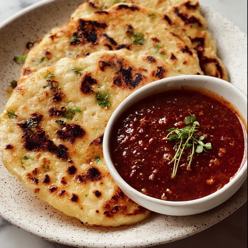 Indian Methi Paratha with Spicy Tomato Chutney Recipe - Recipe Image