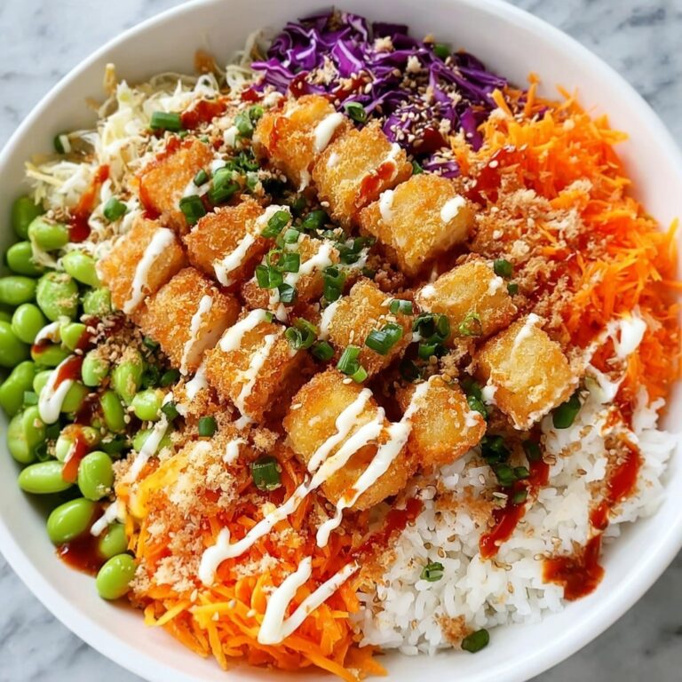 Bang Bang Chicken Bowl with Creamy Sauce and Crispy Toppings Recipe