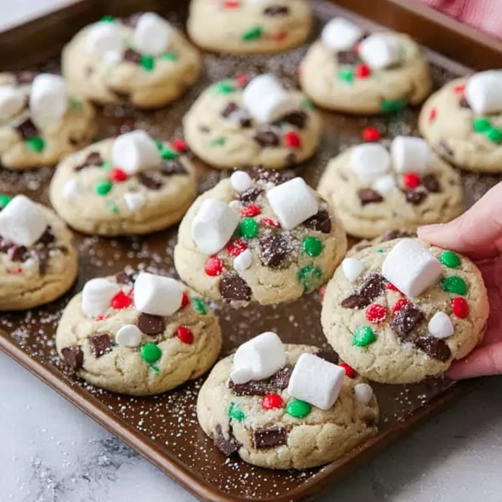 Cake Mix Chocolate Chip Santa Cookies Recipe - Recipe Image