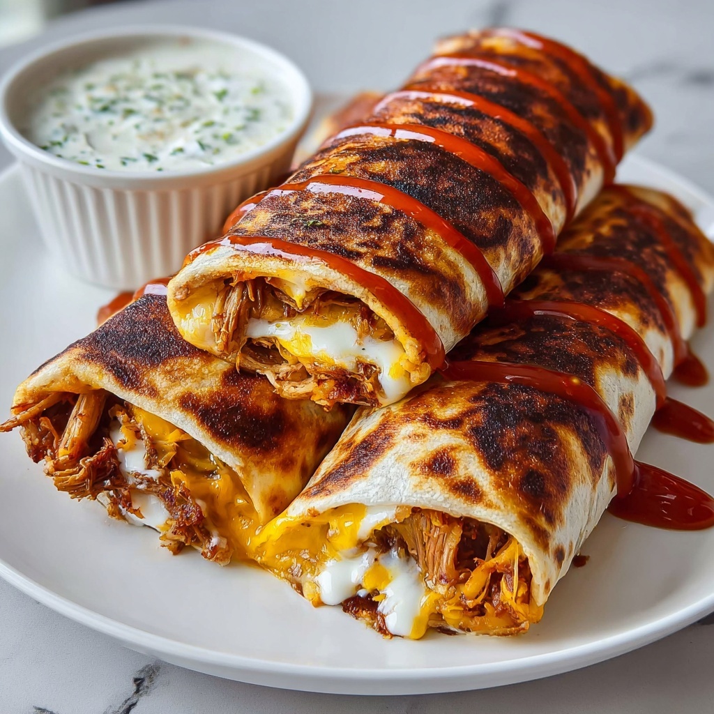 Air Fryer Hot Chicken and Cheese Wraps Recipe - Recipe Image