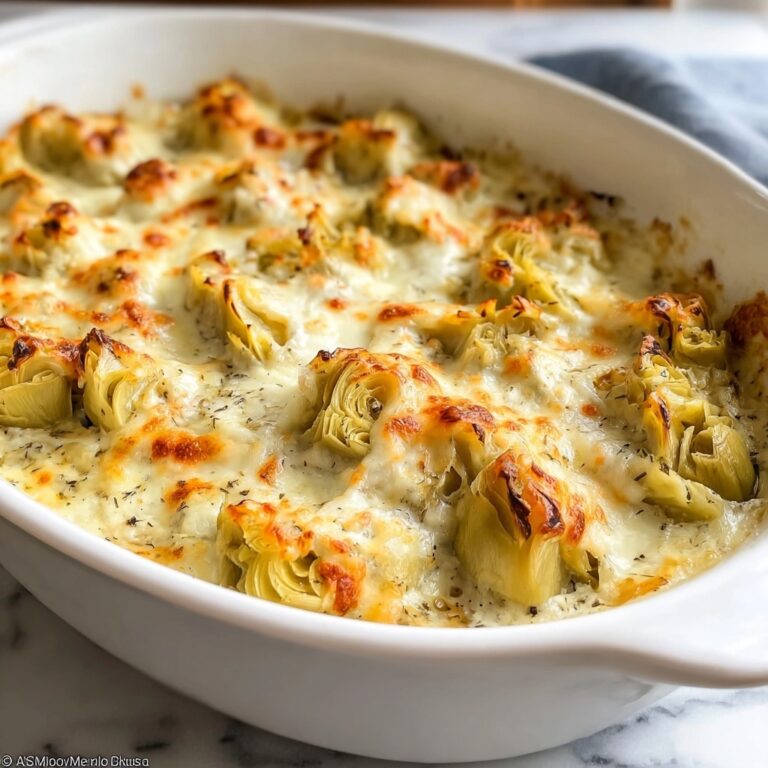 Baked Artichoke Hearts with Cheesy Parmesan Cream Recipe