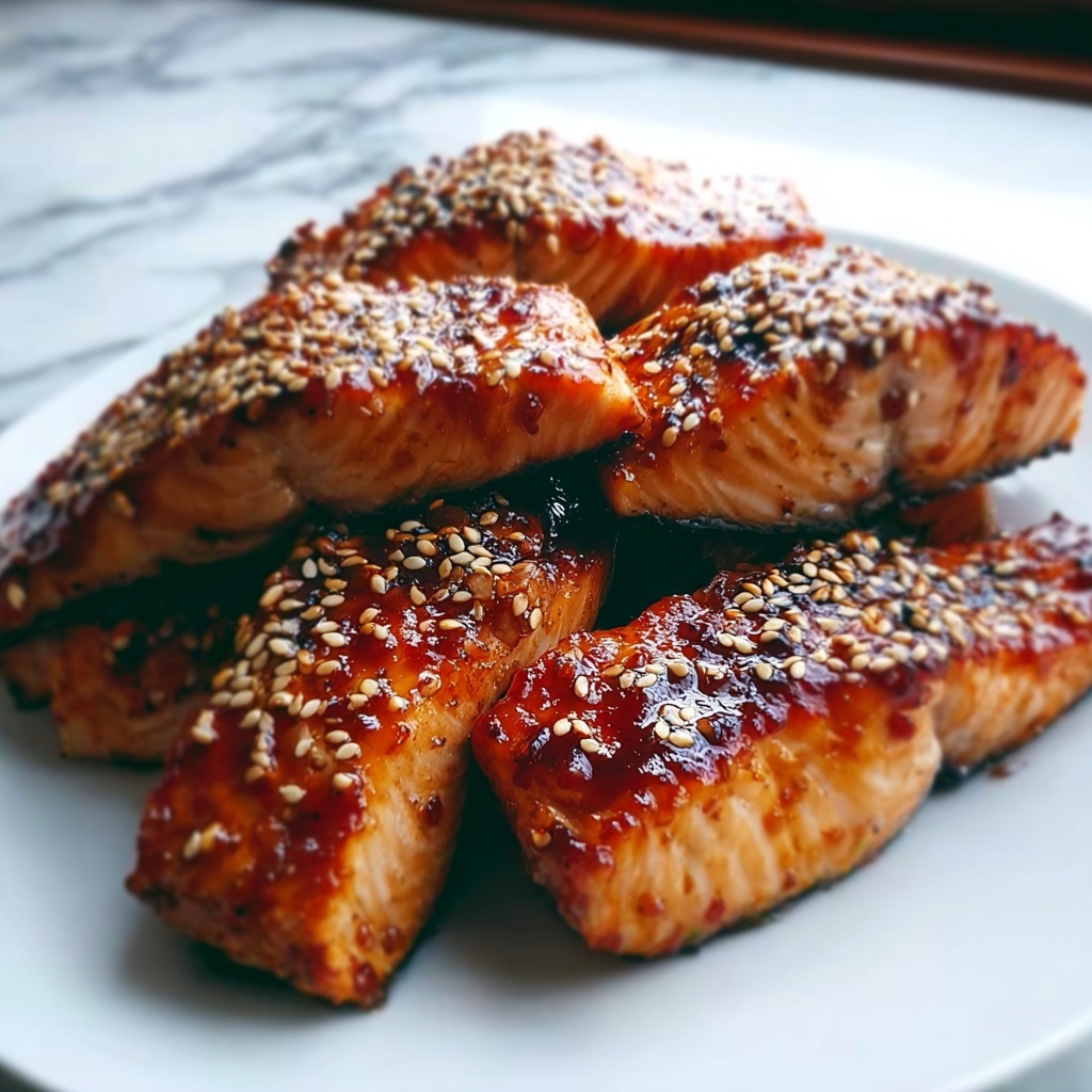 Spicy Honey Garlic Salmon Recipe - Recipe Image
