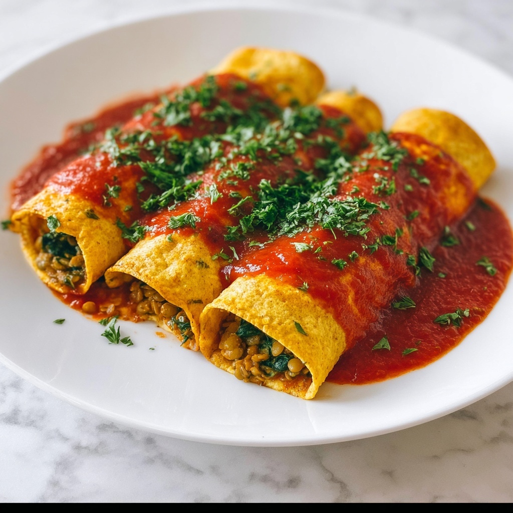 Vegan Lentil Enchiladas (Gluten-Free) Recipe - Recipe Image