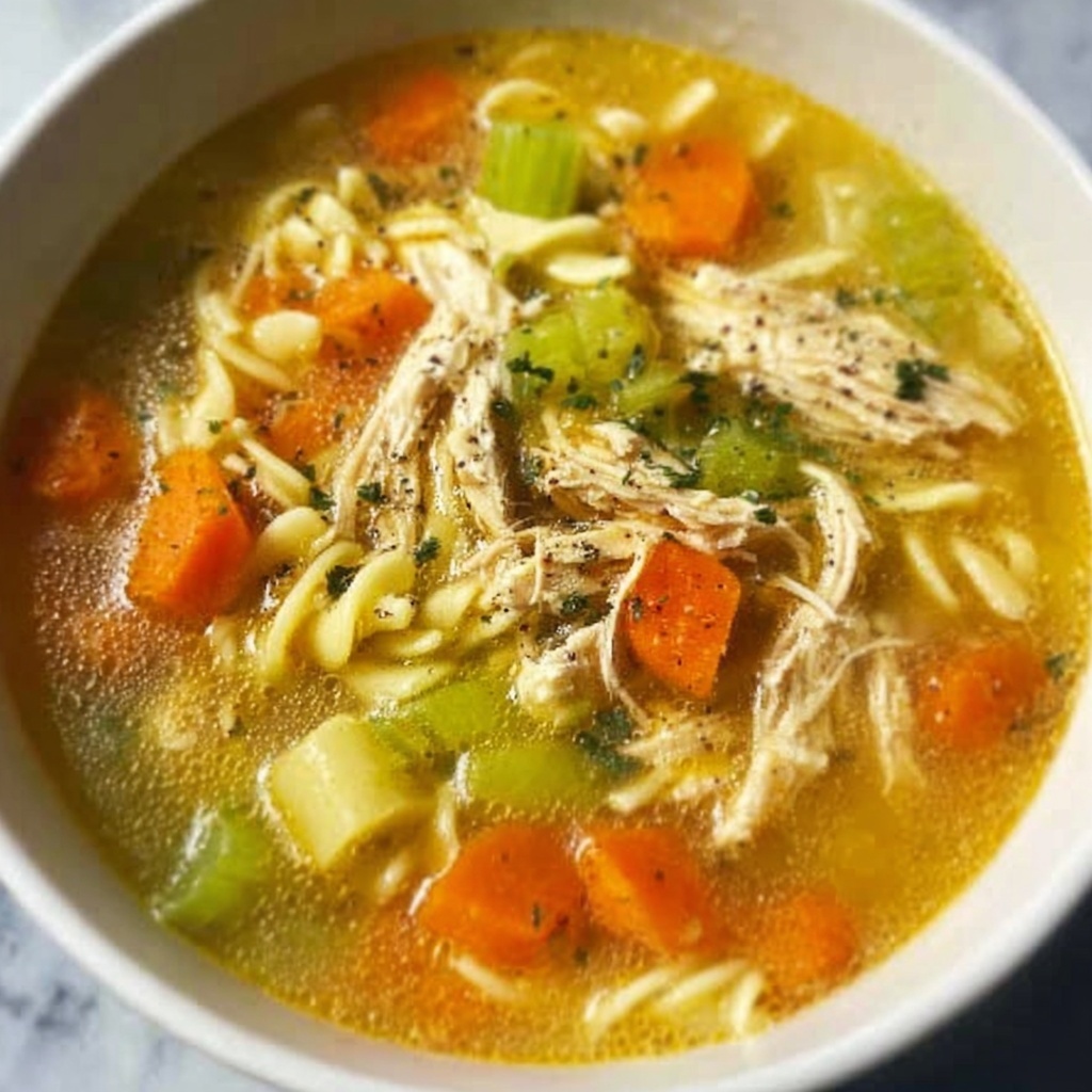Rotisserie Chicken Soup with Egg Noodles Recipe - Recipe Image