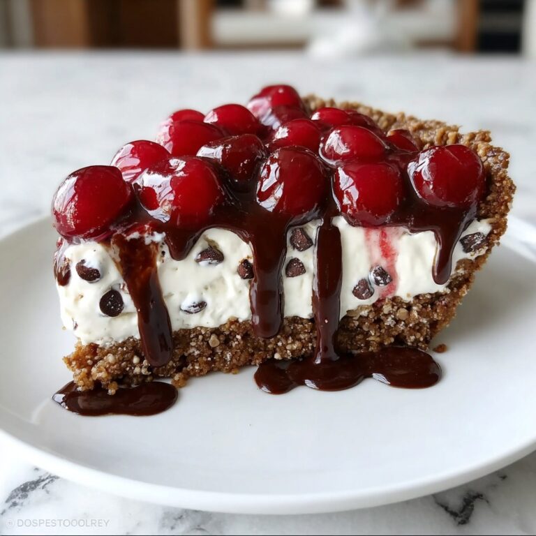 No Bake Easy Cherry Chocolate Chip Pie Recipe