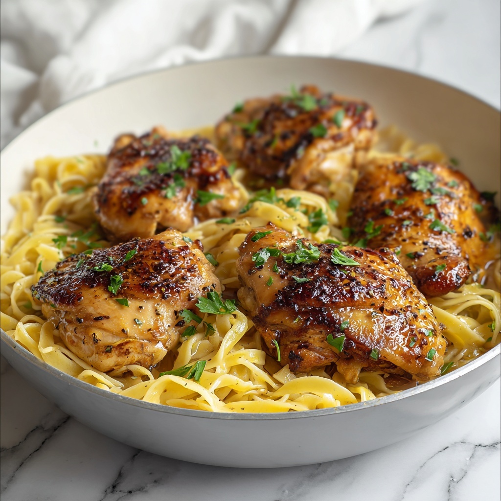 One-Pan Chicken with Buttered Noodles Recipe - Recipe Image