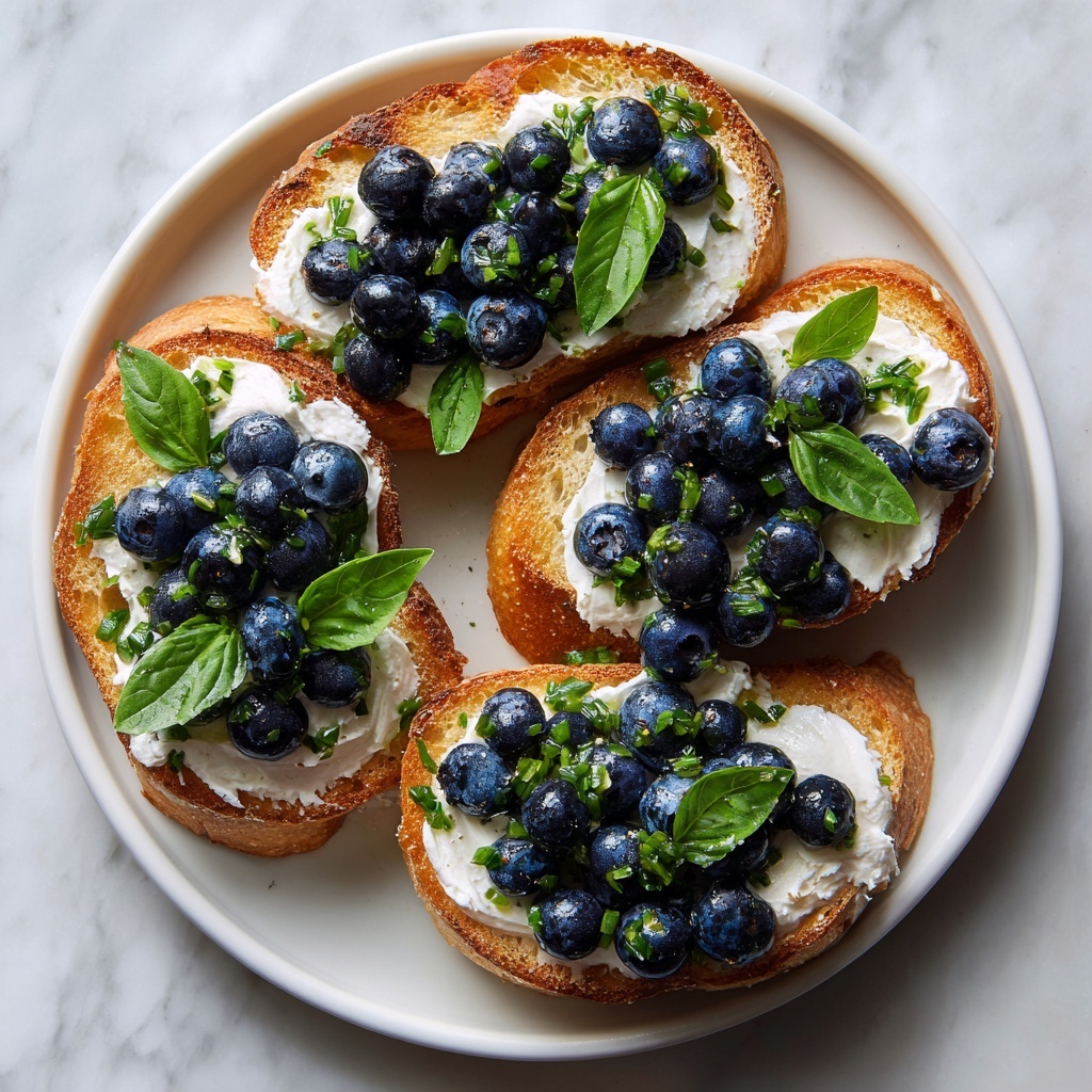 Blueberry Basil Bruschetta Recipe - Recipe Image