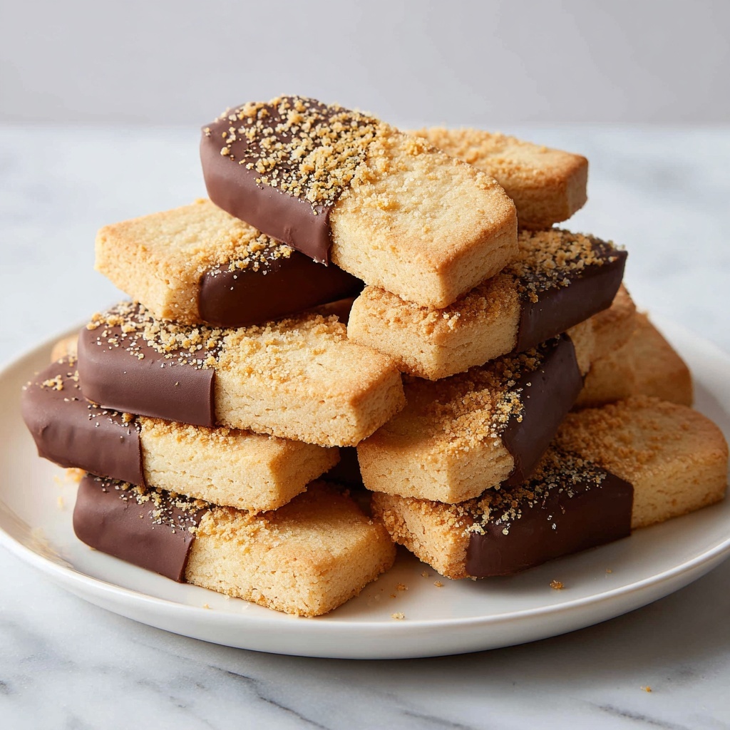 Chocolate-Dipped Churro Shortbread Cookies Recipe - Recipe Image
