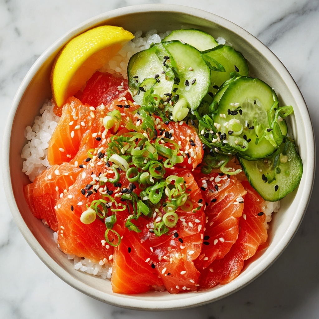 Quick Miso Soy Salmon Sashimi Bowl Recipe - Recipe Image