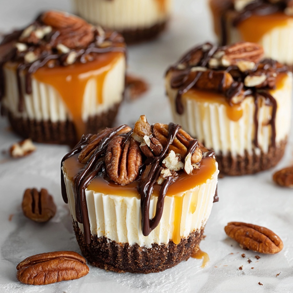 Mini Turtle Cheesecakes Recipe - Recipe Image