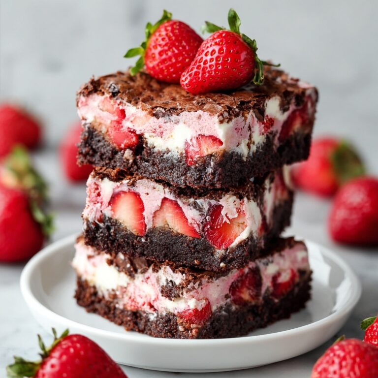 Strawberry Cake Mix Brownies with Vanilla Glaze Recipe
