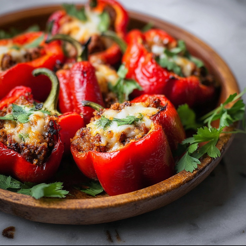 Grilled Stuffed Bell Peppers with Rice, Black Beans, and Corn Recipe - Recipe Image