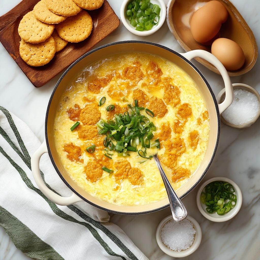 Egg Drop Soup with Crispy Wonton Strips Recipe - Recipe Image