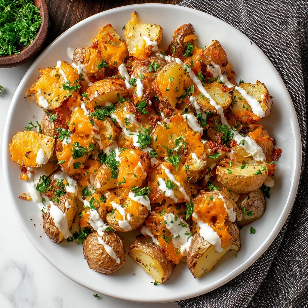 Buffalo Chicken Roasted Potato Bake Recipe - Recipe Image