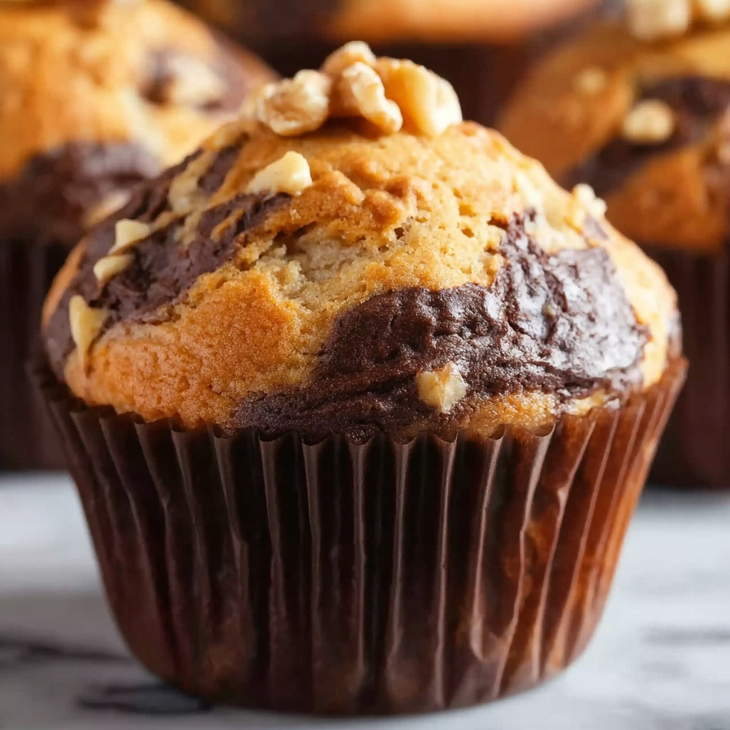 Chocolate Peanut Butter Banana Muffins Recipe - Recipe Image