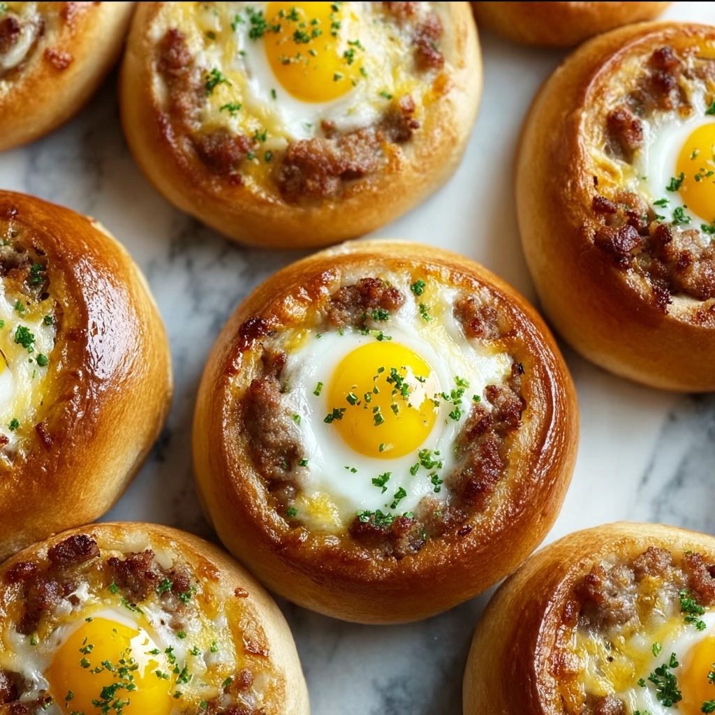 Cheesy Breakfast Sausage Crescent Rolls Recipe - Recipe Image