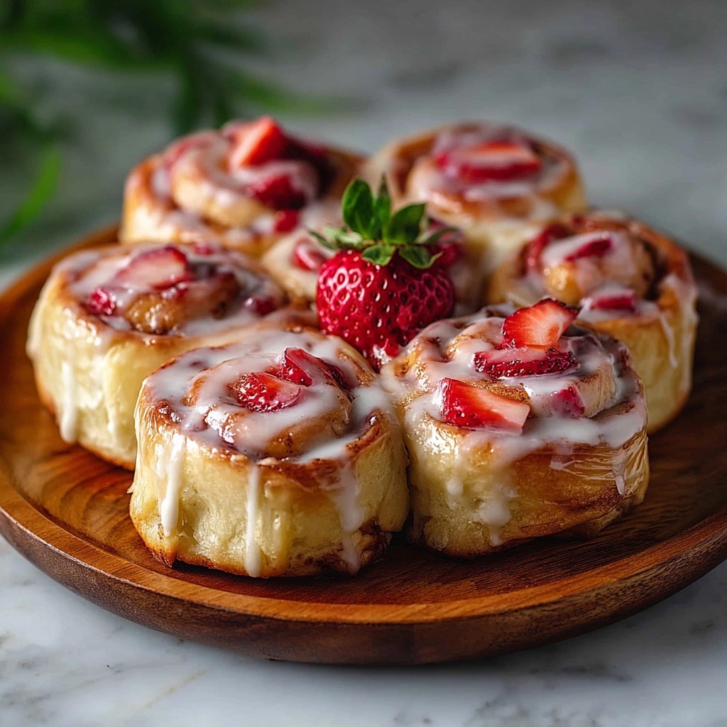 Strawberry Cheesecake Sweet Rolls Recipe - Recipe Image