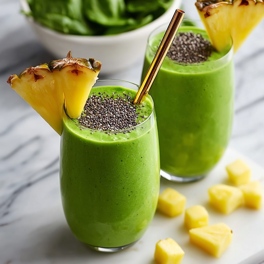 Tropical Green Detox Smoothie Recipe - Recipe Image