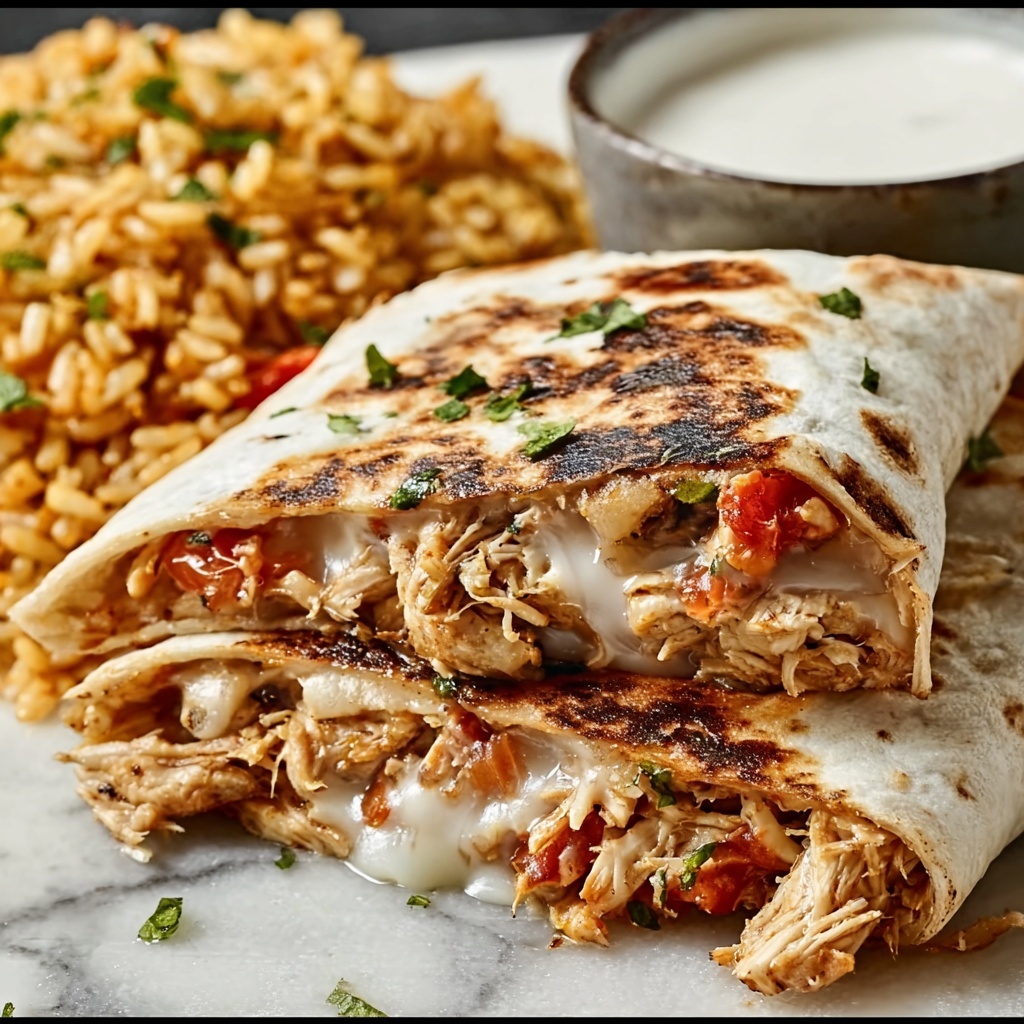 Smothered Green Chile Chicken Burritos Recipe - Recipe Image