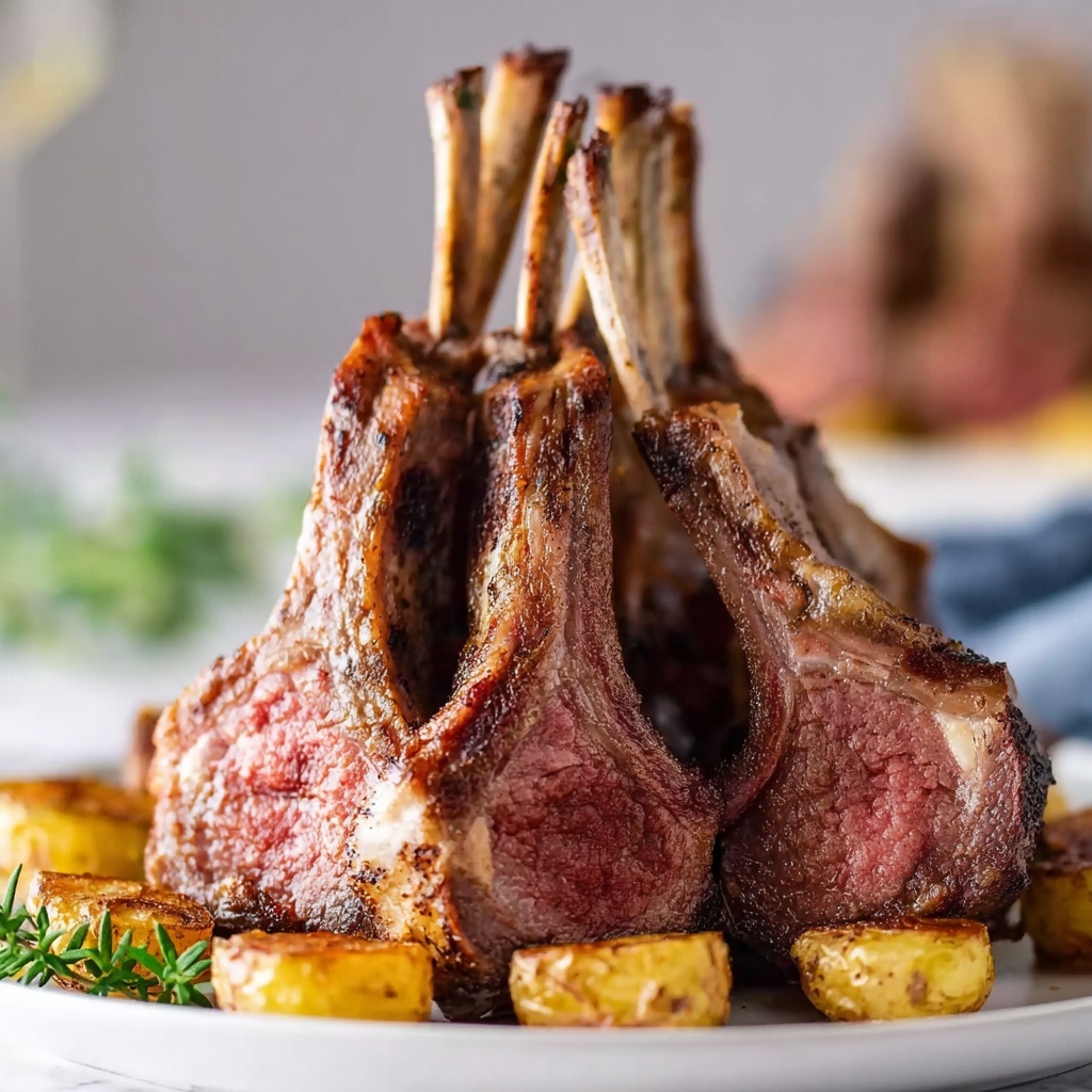 Savory Oven-Roasted Lamb Chops with Irresistible Honey Glaze Recipe - Recipe Image