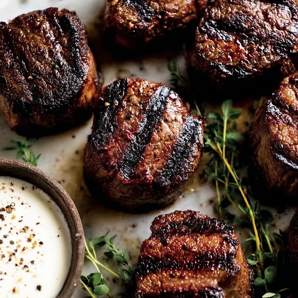 Savory Filet Mignon Bites with Creamy Horseradish Dip Recipe - Recipe Image