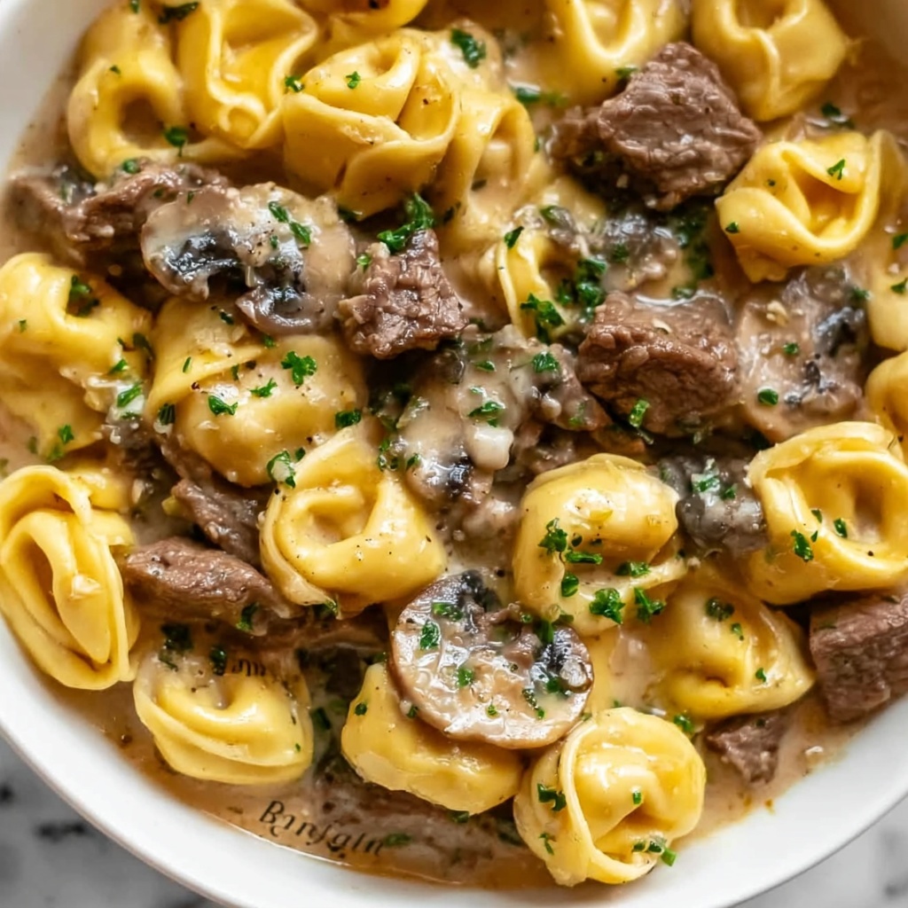 Philly Cheesesteak Tortellini Pasta Recipe - Recipe Image